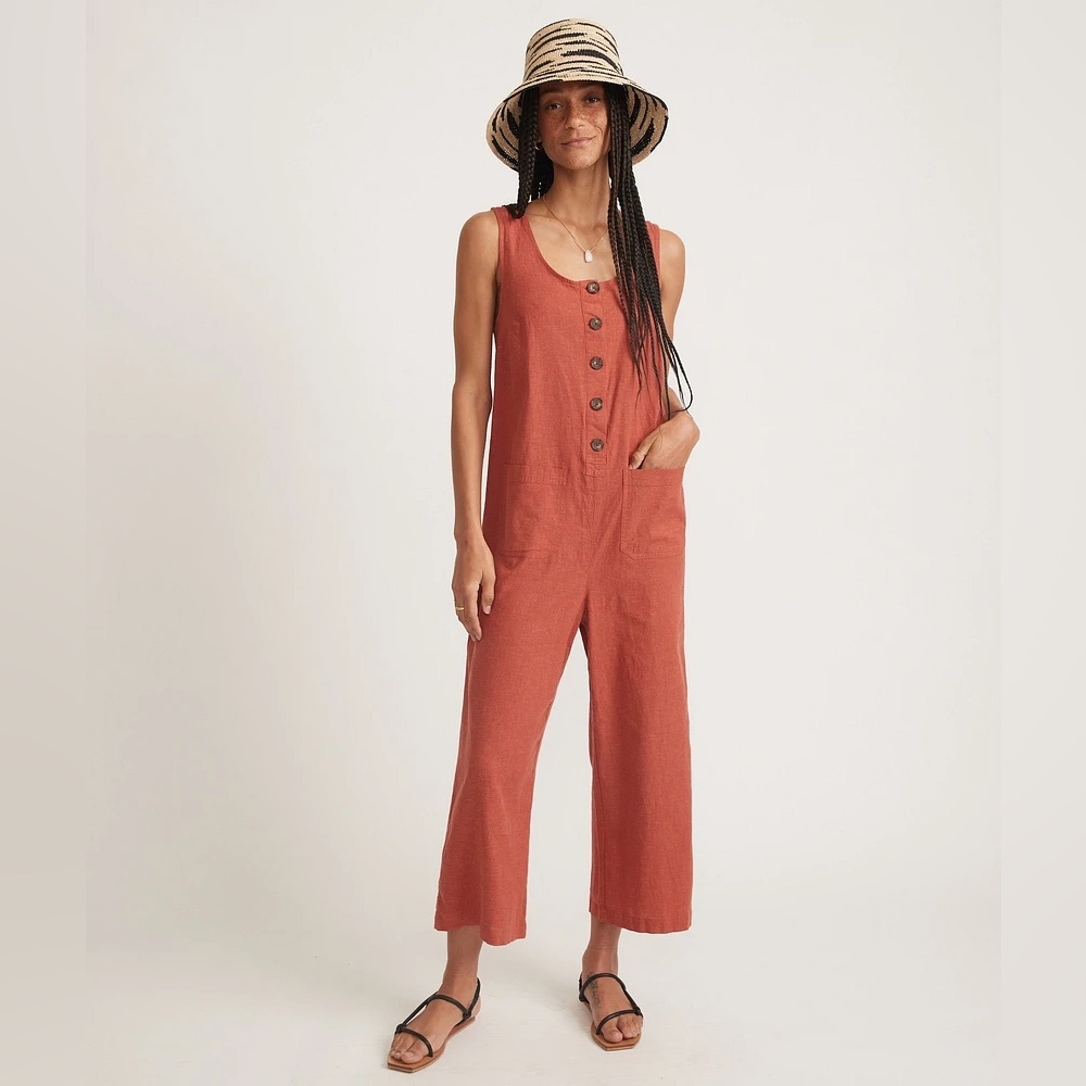 NWT Marine Layer Sydney Beach Jumpsuit in Baked Clay